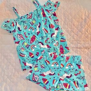 Girls Unicorn Tank & Shorts